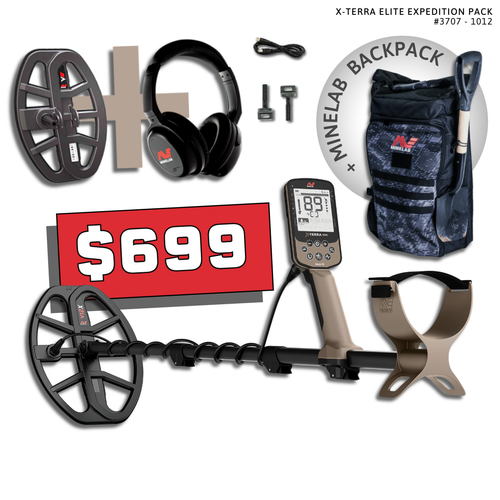 Minelab X-Terra Elite Expedition Pack Bundle  #1 bundle with Minelab backpack — $699