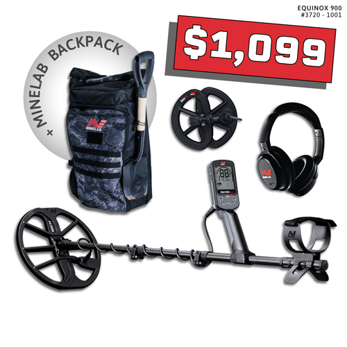 Minelab Equinox 900 Adventure Pack #1 bundle with Minelab backpack — $1,099