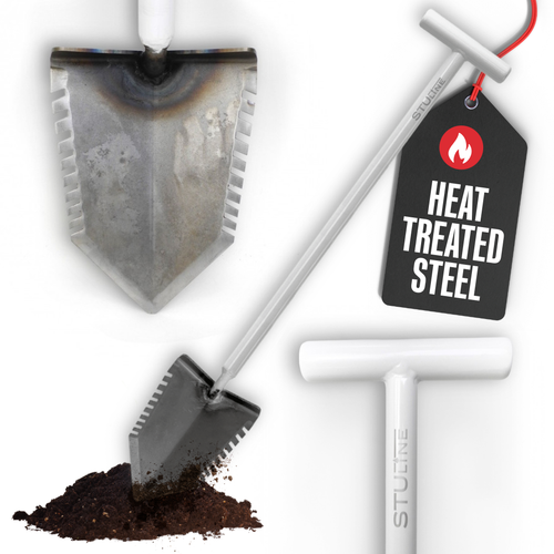 Stu-Line shovel with hand digger and sheath