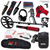 Minelab Equinox 900 Metal Detector Ultimate Bundle on White Background [Pro-Find 40 Pinpointer, Red Gloves, StuLine Hand Digger & Sheath, ML Large Carry Bag, etc]
