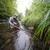 Fisher 1280X Metal Detector with 8" Search Coil Lifestyle man with metal detector in the river 