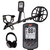Minelab Manticore Metal Detector fully assembled, wireless headphones, and screen with a target ID of 67.