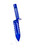 Motley Digging Tools Grass Knife -- Blue in a clear vertical stand on a white background.