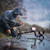 Fisher F44 11DD Metal Detector lifestyle man with metal detector in a body of water. 