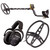 Garrett ACE Apex detector with 8.5” x 11” Multi-Flex DD Raider coil with Wireless Headphones on White Background