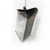 Bare Metal Angled Nose of T-Handle White Shovel on White Background