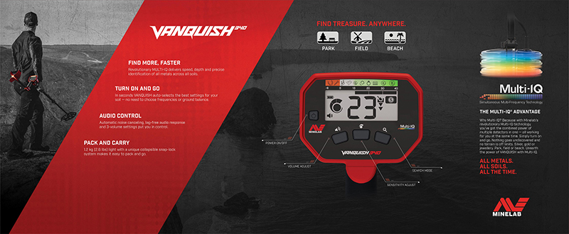 Detector de Metales Minelab VANQUISH 340 MultiFrecuencia