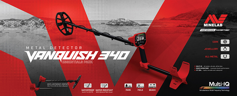 Minelab Vanquish 340 Carton Front