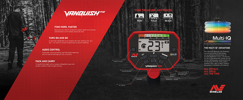 Minelab Vanquish 440 Carton Back