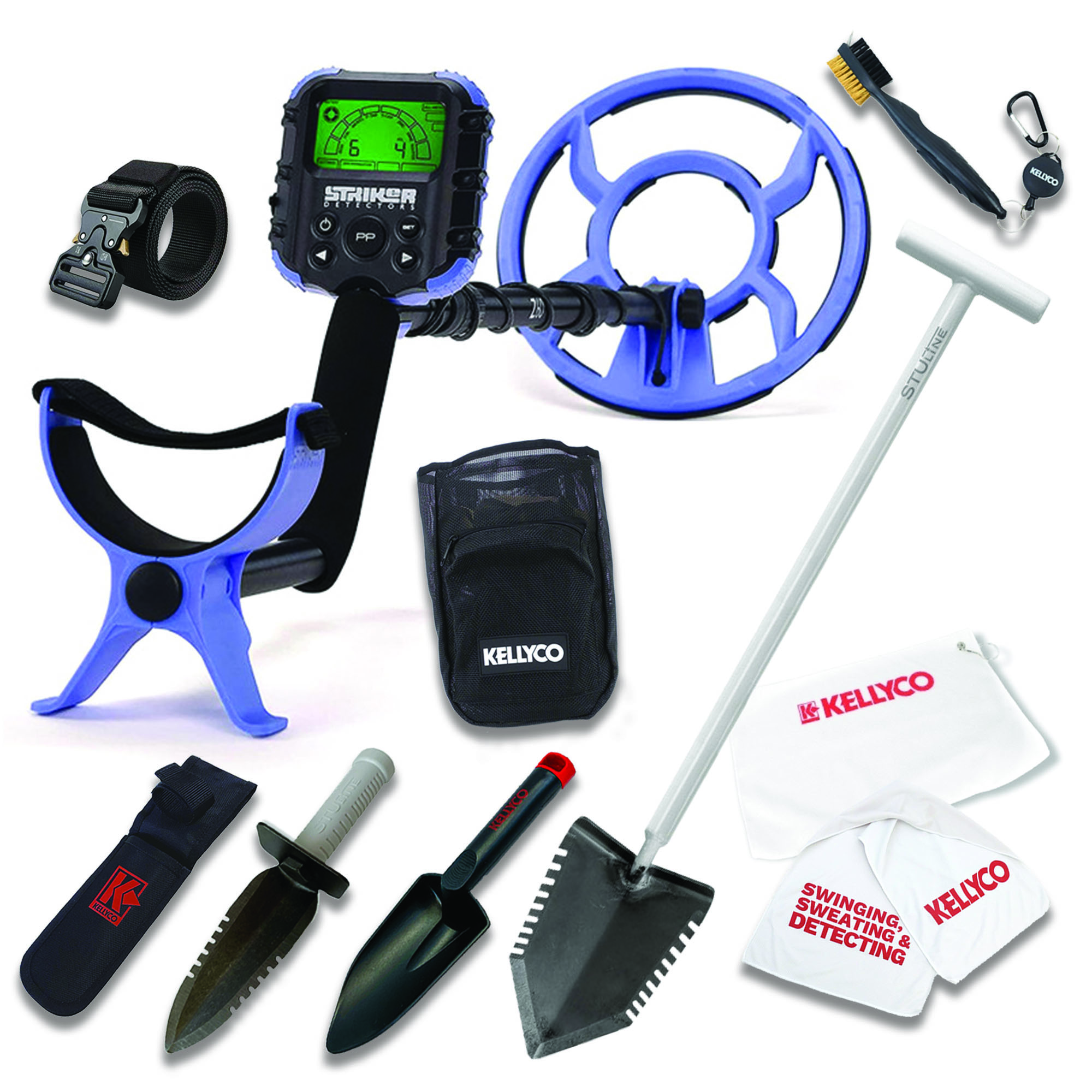 Striker z60 Metal Detector and StuLine Shovel Bundle Kellyco