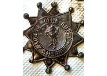 Gene Autry Deputy Sheriff Badge - Kellyco Metal Detectors