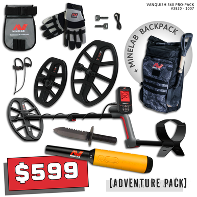 Minelab Vanquish 560 Metal Detector Pro Pack -Bundle #2