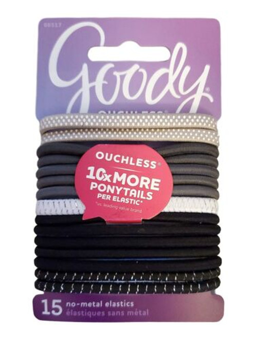 Goody Womens Ouchless Elastic, Midnight Sparkle, 15 Count