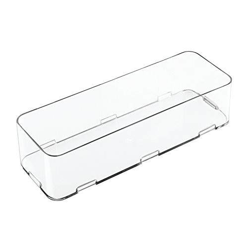 iDesign Clarity Interlocking Drawer Organizer, Extra Large, Clear