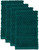 DII Luxury Barmop Collection Chevron Dishtowel Set, 16x19, Teal, 4 Piece