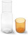 elle decor Bedside Water Carafe with Cup Set | 3” x 8.5” (Amber Lid)