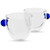 Elle Decor Double Wall Glass Coffee Mugs | Set of 2 | 9-Oz (Blue Handle)