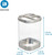 iDesign Plastic Toothbrush Holder Divided Clear & Brushed Nickel
