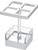 iDesign Clarity Metal and Plastic Toothbrush Holder Stand for Bathroom Vanity