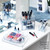 iDesign Plastic Makeup Organizer Tray - Vanity Organizer Clear White