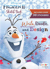 Disney Frozen 2 Olaf Deluxe 48-Page Sketch Book with Stickers, Coloring Book