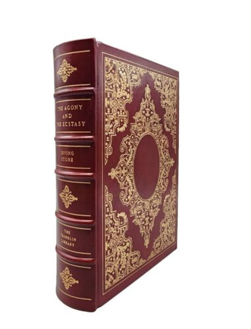 The Agony And The Ecstasy Signed by Irving Stone Franklin Library Leatherbound