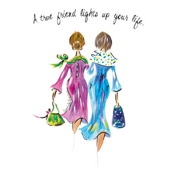 TG39084 - A true friend lights up your life (6 unbagged blank cards)