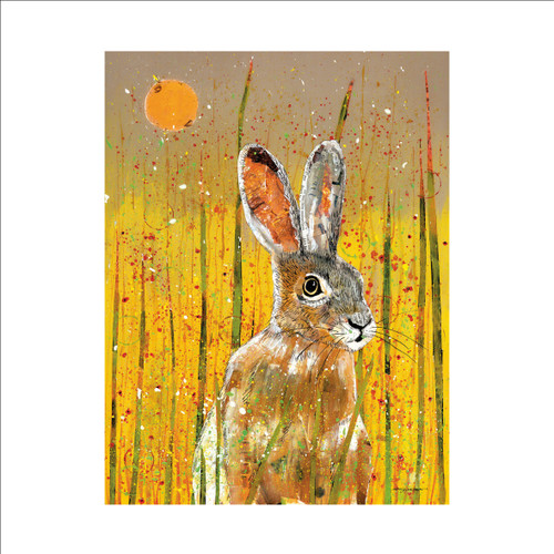 AS96276 - Hare in Poppies (6 unbagged blank cards)