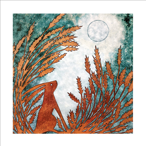 JP97297 - Moon-gazing Hare (6 bagged blank cards)