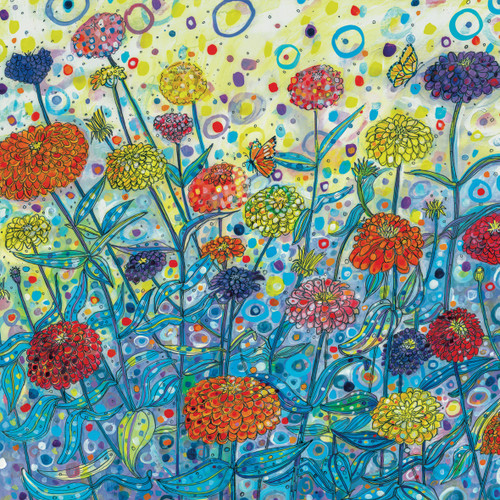 SR85492 - Zinnias (6 bagged blank cards)
