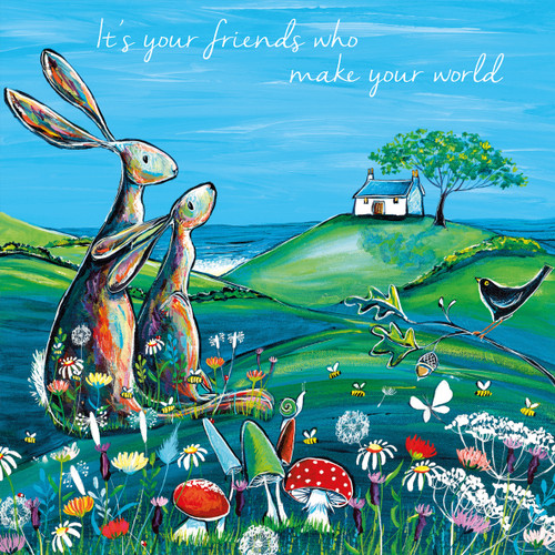 KA82496 - It's your friends who make your world (6 unbagged blank cards)