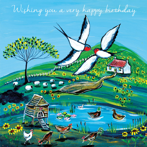 KA82614HB - u - On the Wing - Happy Birthday (6 unbagged birthday cards)