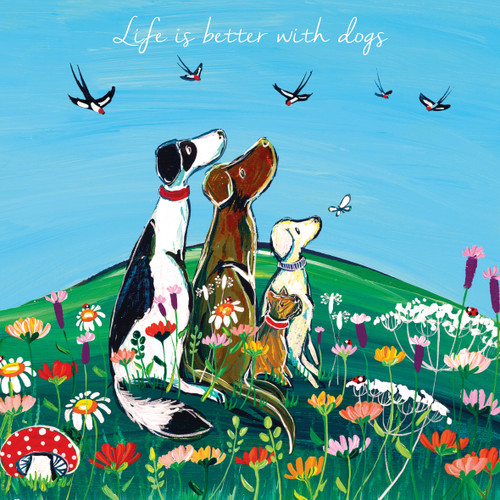 KA82615 - u - Life is Better with Dogs (6 unbagged blank cards)