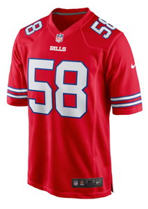 Buffalo Bills Matt Milano Red Jersey