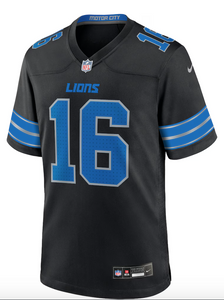 Detroit Lions Goff Black Jersey