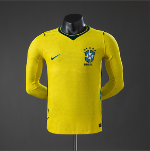 Brazil Home World Cup Long Sleeve Player Version