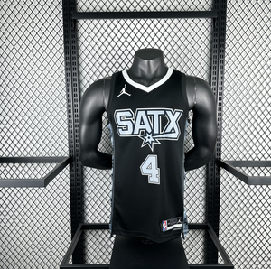 San Antonio Spurs De'Aaron Fox Black  Jersey