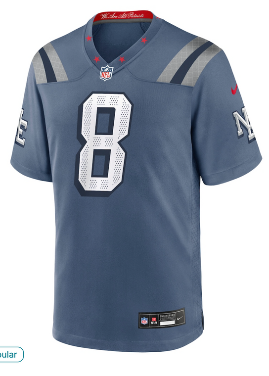 New England Patriots DIggs Blue Storm Jersey