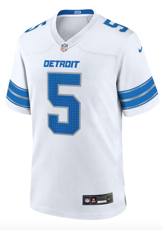 Detroit Lions Montgomery White Jersey