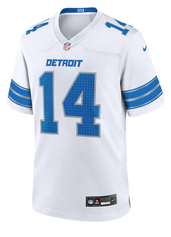 Detroit Lions St Brown White Jersey