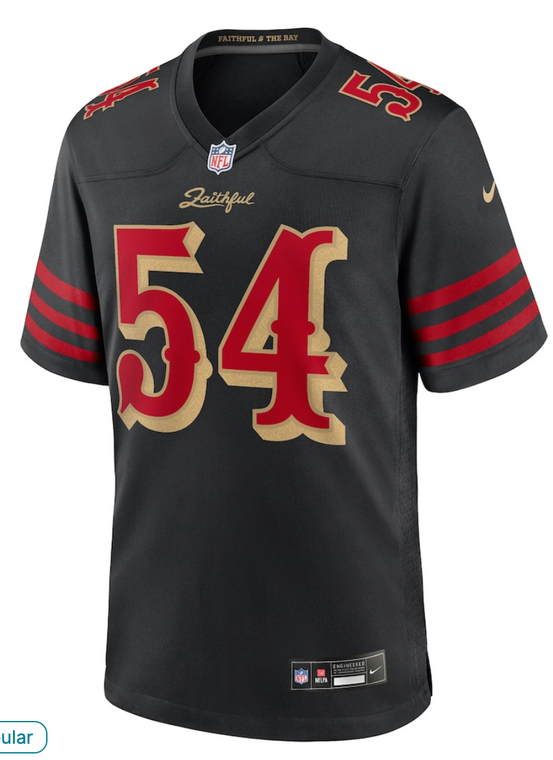 San Fransisco 49ers Warner Black Jersey