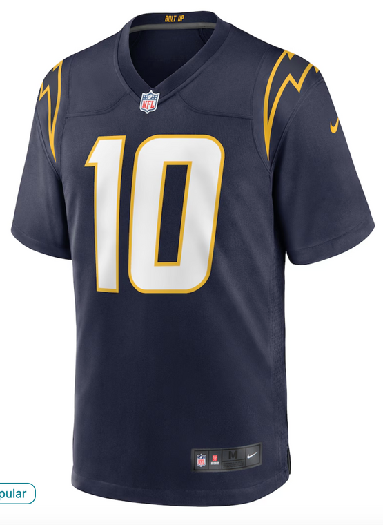 Los Angles Charger Herbert Blue Jersey