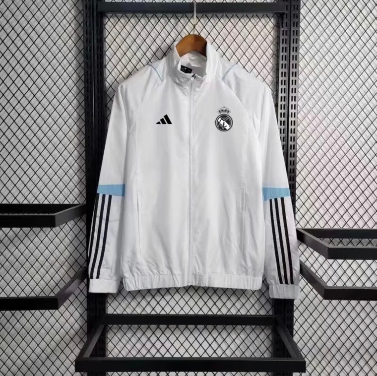 Real Madrid White Windbreaker