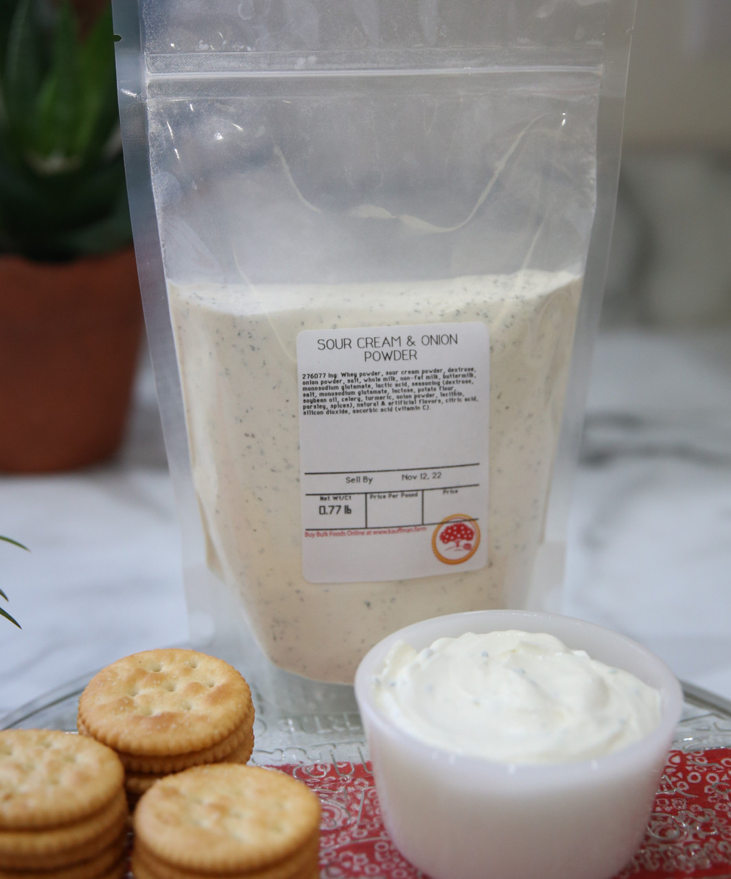 Sour Cream & Onion Seasoning Powder, Bulk Dip Mix - Kauffman Orchards