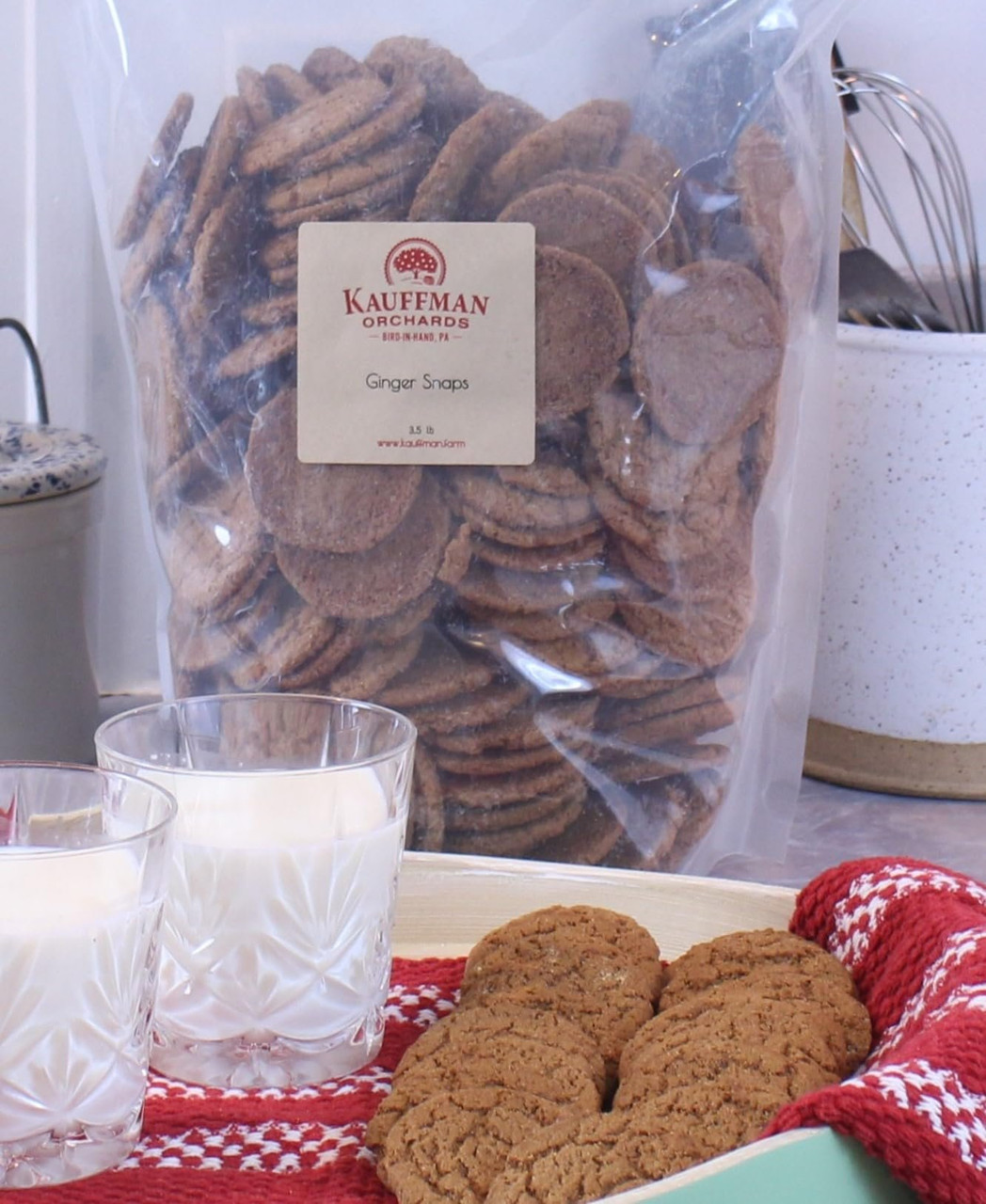 DOC　シンプソン クッキージャー Treasure Craft225 Kauffman Orchards Ginger Snap Cookies - Kauffman Orchards