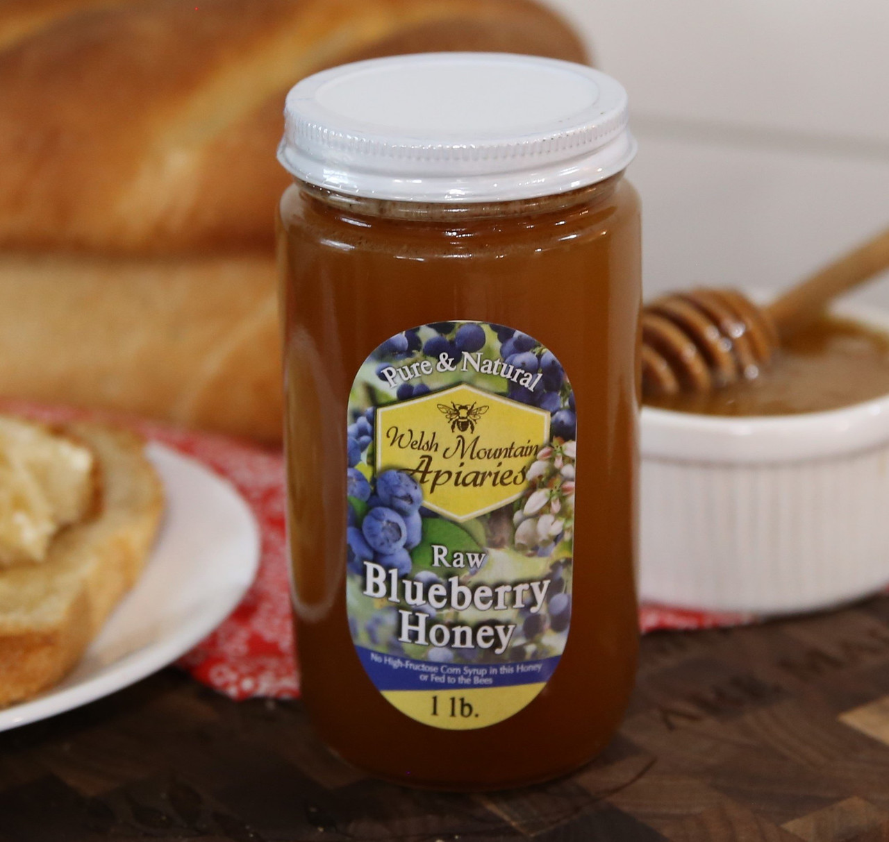 Blueberry Blossom Honey by Welsh Mountain Apiaries, Raw and