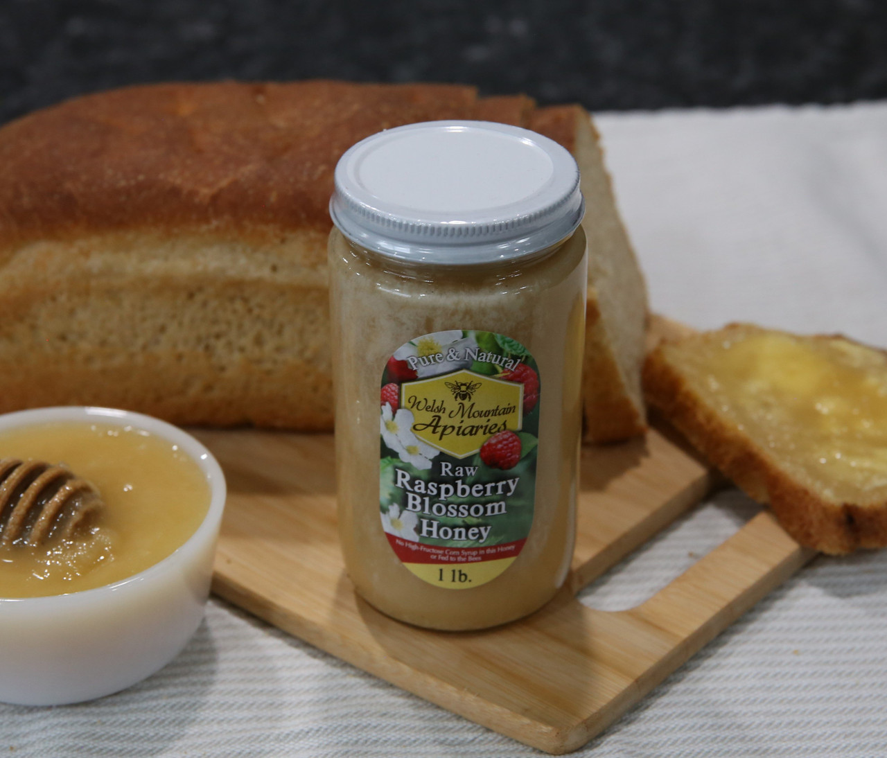 Raspberry Blossom Honey by Welsh Mountain Apiaries, Raw and