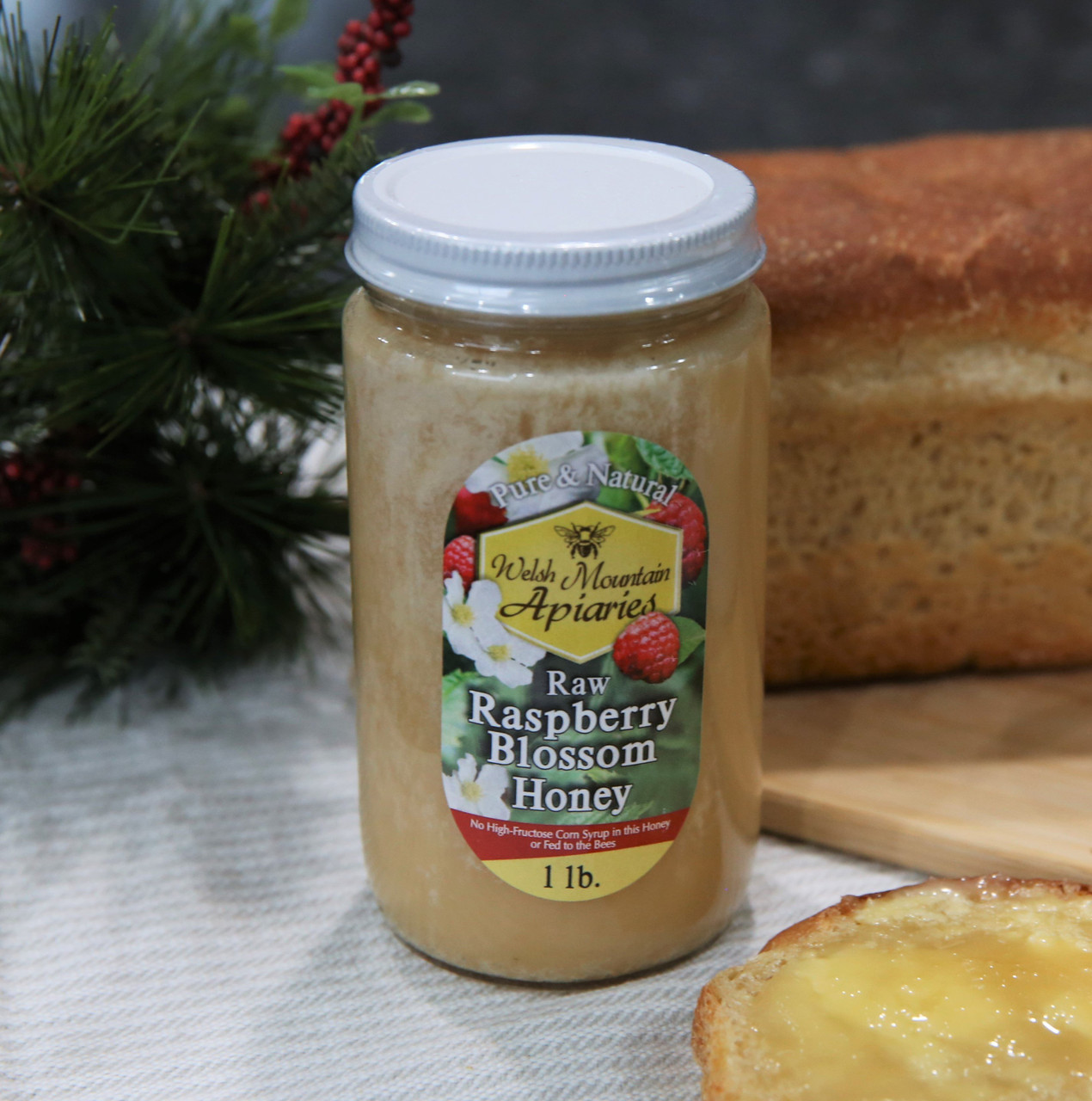 Raspberry Blossom Honey by Welsh Mountain Apiaries, Raw and