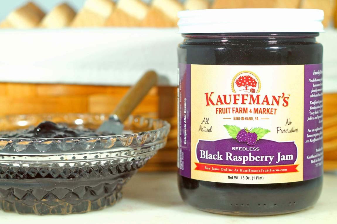 Seedless Black Raspberry Jam, All Natural, No Preservatives