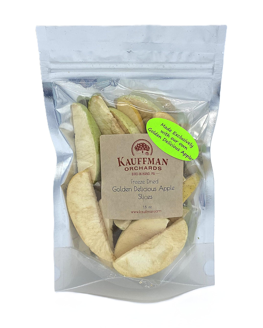 Freeze-Dried Golden Delicious Apple Slices - Kauffman Orchards